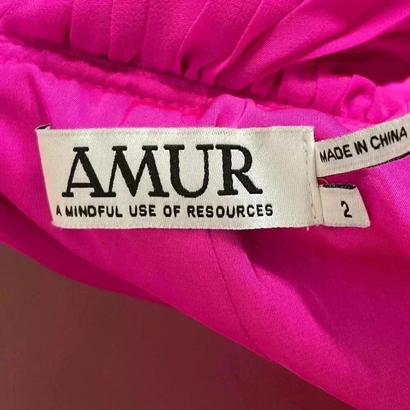 NWT - AMUR Lady’s Mimi Dress in Pink Hydrangeas Size 2 - Picture 7 of 14